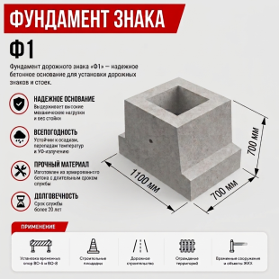 Фундамент дорожного знака Ф1 - фото - 4